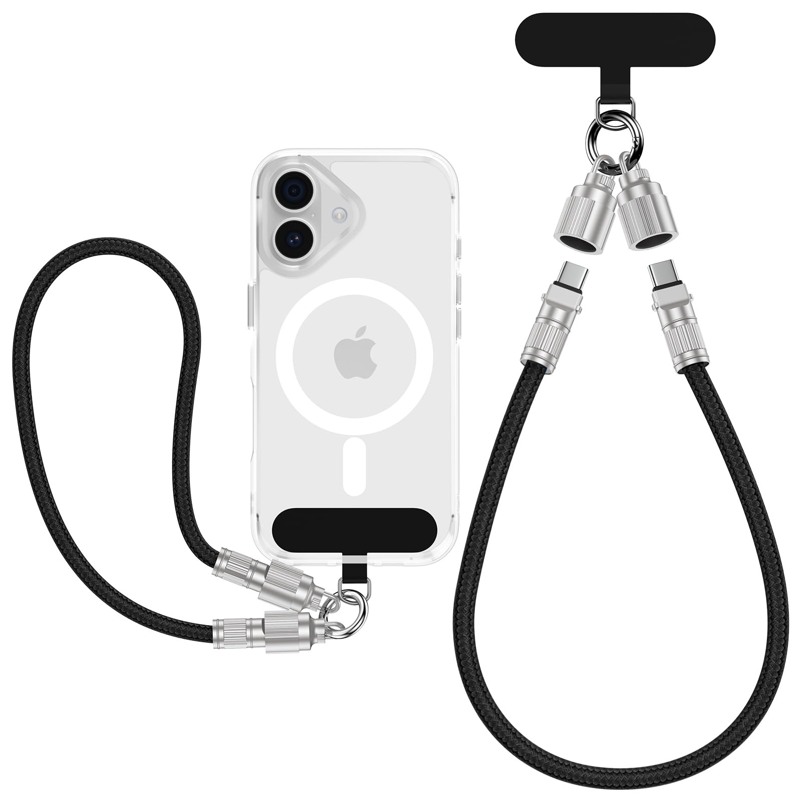 Amazon | Type-C to C ストラップ型ケーブル 1本で2役 65W/1.2M Type C